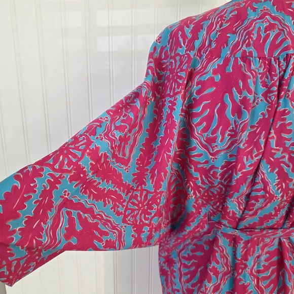 Lilly Pulitzer Boho Tunic Dress  Embellished V-Neck Size XS - Picture 9 of 14